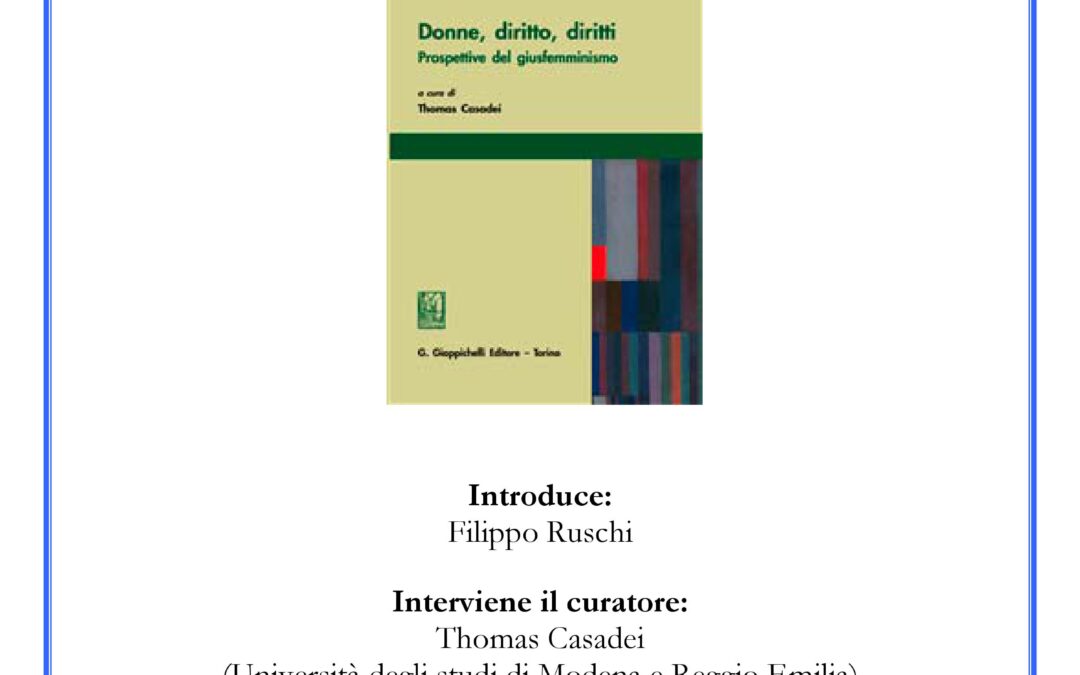 Donne, diritto, diritti. Prospettive del giusfemminismo