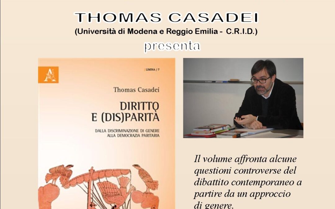 Presentazione del libro "Diritto e (dis)parità"