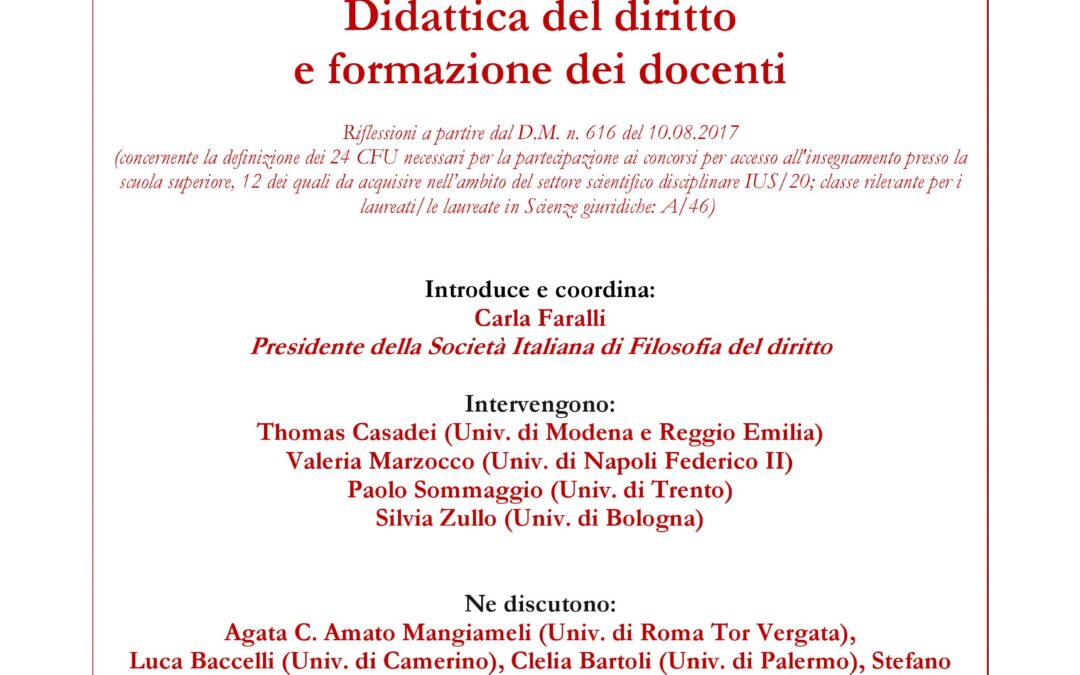 Didattica del diritto e formazione dei docenti