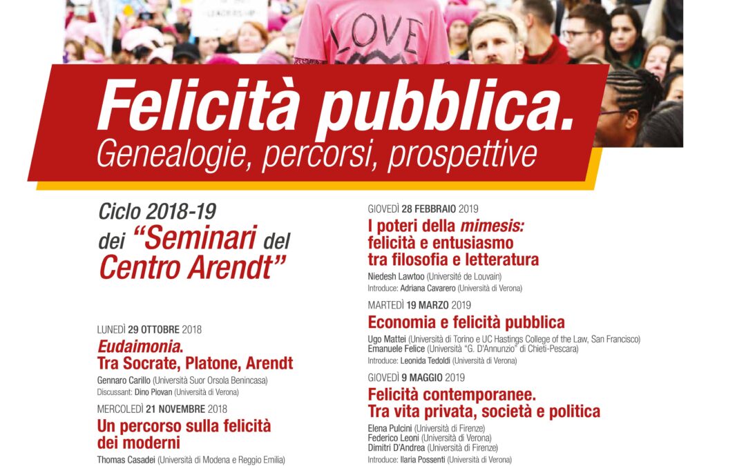 Un percorso sulla felicità dei moderni – Seminari "Felicità pubblica"