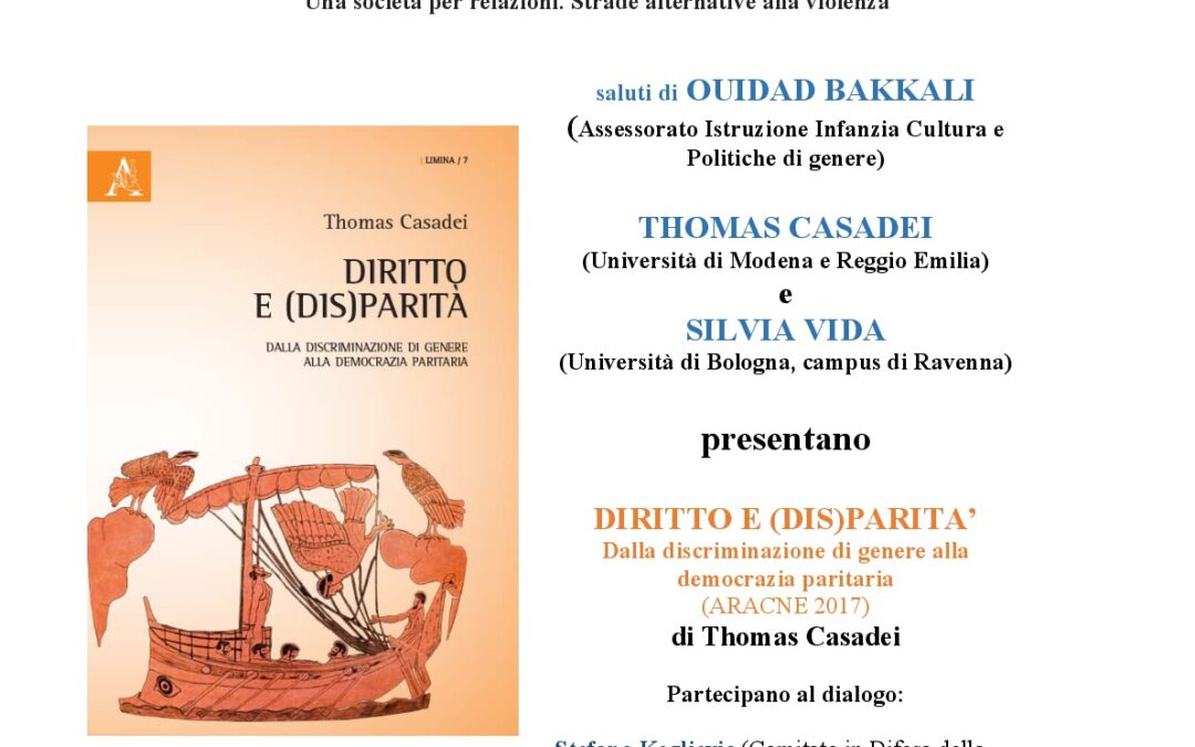 Presentazione di "Diritto e (dis)parità"