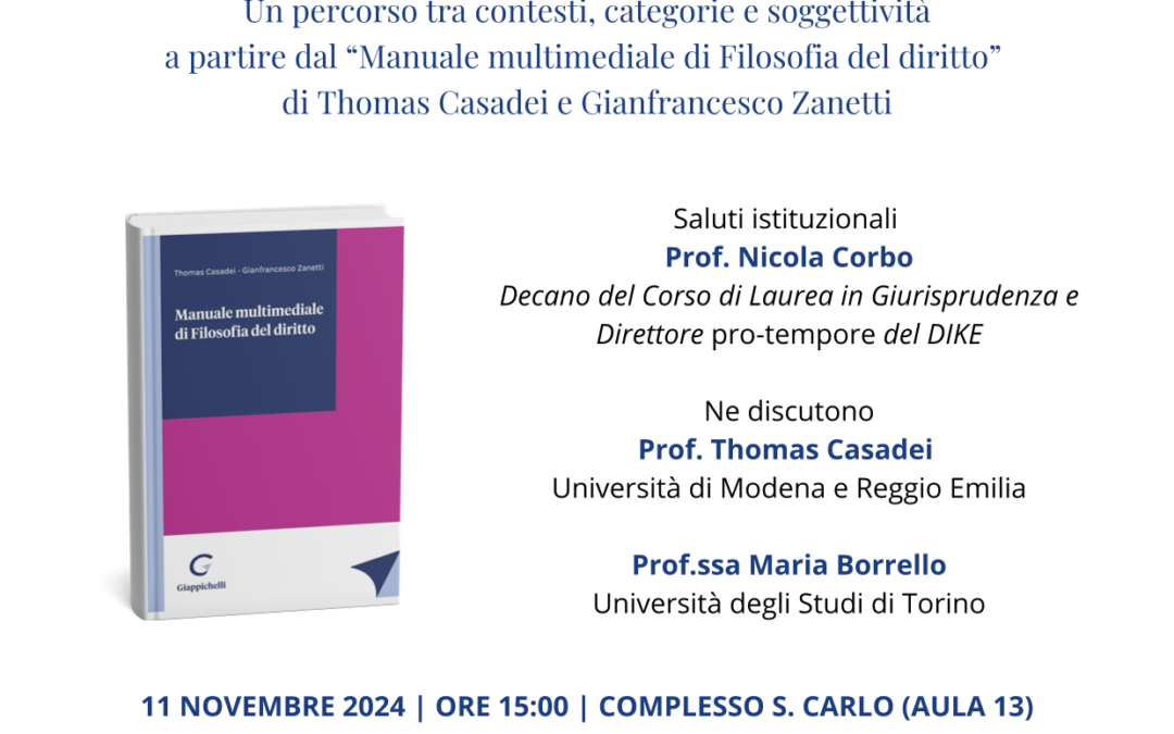 Filosofia del diritto: metodi e prospettive.