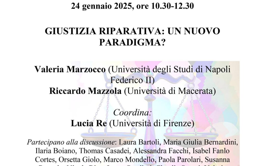 Giustizia riparativa: un nuovo paradigma?